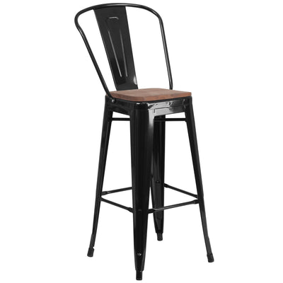 Metal/Wood Restaurant Barstools