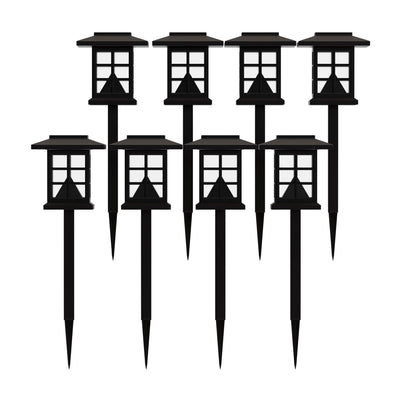 8 Pack Lantern Style LED Solar Lights Weather Resistant Outdoor Solar Powered Lights for Pathway, Garden, & Yard - View 1