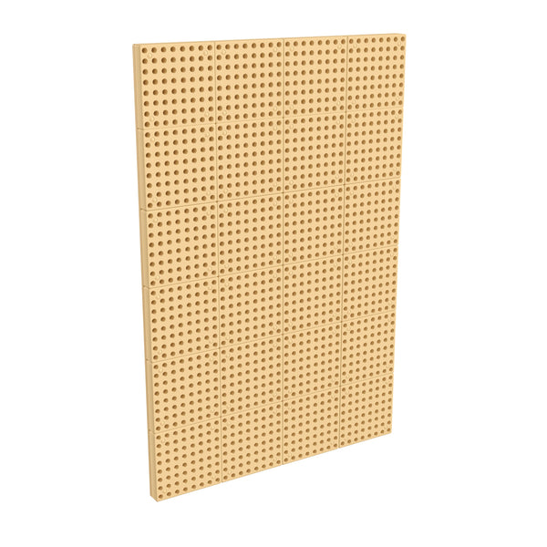 Commercial Grade 31.5inchW x 47inchH Peg Panel for Modular STEAM Wall System - Natural