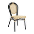 Cannes Indoor/Outdoor Commercial Thonet Bistro Stacking Chair, PE Cane Rattan and Aluminum Frame