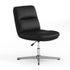 Chloe Commercial Mid-Back Padded Upholstered Armless Stationary Task Office Chair with Adjustable Height, Swivel Function, and Frame