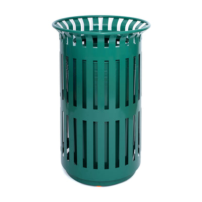 Collins Commercial Grade Outdoor Slatted Steel Trash Can with Removable Inner Bin - View 1