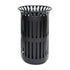 Collins Commercial Grade Outdoor Slatted Steel Trash Can with Removable Inner Bin