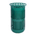 Collins Commercial Grade Outdoor Slatted Steel Trash Can with Removable Inner Bin