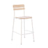 Cyprus Commercial Grade Solid Wood Bar Stool with Metal Frame and Antique Finish