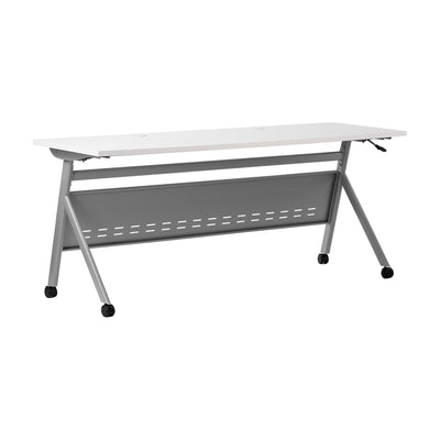 Davis Commercial Grade Heavy-Duty Nesting Flip Training Table with Y-Legs, Modesty Panel, Tabletop, and Frame - View 1