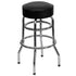 Double Ring Chrome Barstool