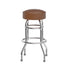 Double Ring Chrome Barstool