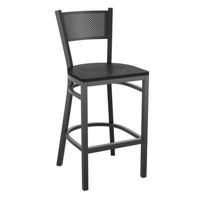 Grid Back Metal Restaurant Barstool - View 1