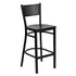 Grid Back Metal Restaurant Barstool