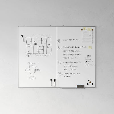 HERCULES Commercial Whiteboard, Aluminum Magnetic Dry Erase Board with Wall Mount, Marker Tray, Eraser, 3 Markers, 6 Magnets - View 2