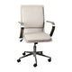 Taupe LeatherSoft/Chrome Frame |#| Designer Executive Swivel Office Chair with Brushed Chrome Arms and Base, Taupe