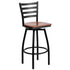 Ladder Back Swivel Metal Barstool