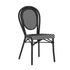 Lourdes Indoor/Outdoor Commercial Thonet Bistro Stacking Chair, PE Rattan and Aluminum Frame