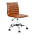 Low Back Designer Armless Ribbed Swivel Task Office Chair