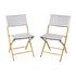 Rouen Set of Two Folding Bistro Chairs in PE Rattan with Metal Frames for Indoor and Outdoor Use