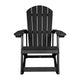 Black |#| Adirondack Style Poly Resin Wood Rocking Chair for Indoor/Outdoor Use - Gray