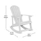 White |#| Adirondack Style Poly Resin Wood Rocking Chair for Indoor/Outdoor Use - White