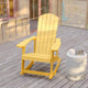 Yellow |#| Adirondack Style Poly Resin Wood Rocking Chair for Indoor/Outdoor Use - Black