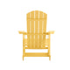 Yellow |#| Adirondack Style Poly Resin Wood Rocking Chair for Indoor/Outdoor Use - Black