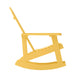 Yellow |#| Adirondack Style Poly Resin Wood Rocking Chair for Indoor/Outdoor Use - Black