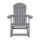 Light Gray |#| Adirondack Style Poly Resin Wood Rocking Chair for Indoor/Outdoor Use - Black