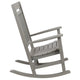 Gray |#| 2 Pack All-Weather Rocking Chair in Gray Faux Wood - Patio and Yard Furniture