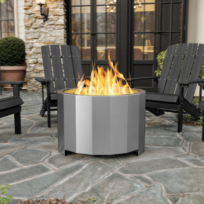 Titus Commercial Grade 27 inch Smokeless Outdoor Firepit, Natural Wood Burning Portable Fire Pit With Waterproof Cover - View 2