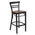 Two-Slat Ladder Back Metal Restaurant Barstool