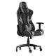 Gray |#| Office Gaming Chair with Roller Wheels & Reclining Back - Gray LeatherSoft