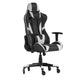 Black |#| Office Gaming Chair with Roller Wheels & Reclining Back - Black LeatherSoft